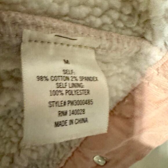 Harper Heritage Womens Soft Pastel Power Pink Denim Sherpa Jacket Gilmore Girls - Picture 4 of 5